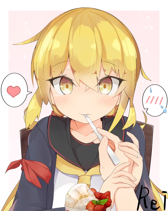 #このタグをみた人はド正面イラストを貼る皐月ちゃん好きすぎて向き合う構図描きまくってます=˙꒳​˙= 