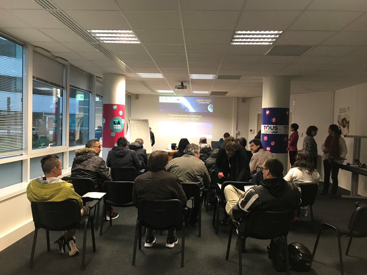 🚀Comment aborder le #handicap dans sa recherche d'#emploi? 
▶️Le sujet réunit ce matin 1⃣4⃣ personnes à #Poleemploi Orléans Nord dans le cadre de la semaine du handicap #SEEPH2023 
🔝👏à la team TH Nord et Ouest. #OnEstLàPourVous #AvecPoleemploi