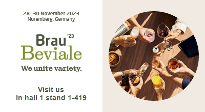 Do not forget: next week we will be glad to welcome you on our booth 1-419 at BrauBeviale in Nuremberg, Germany