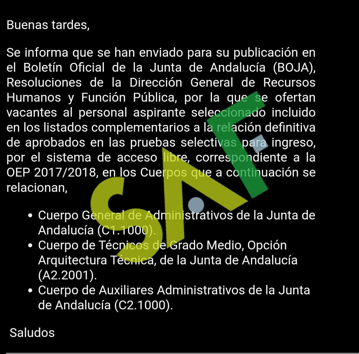 SAF Andalucía tweet media