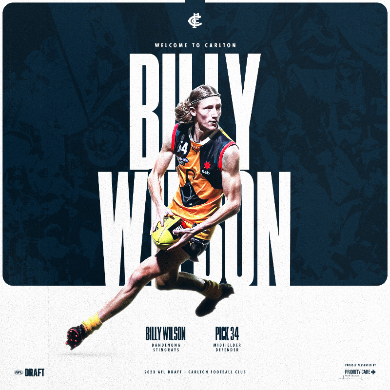 CarltonFC's tweet photo. BILLY THE KID!

Welcome to the Old Dark Navy Blues, Billy Wilson 🥰