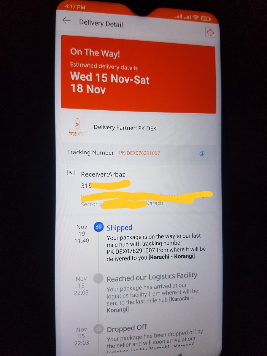 Arbaz0317's tweet photo. @darazpk @PTAofficialpk 
18 ko Aana tha ye order aaj 21 hogai hai daraz wale koi rabta Nahi kaar rahe
Online payment Kaari Hai is ki maine. https://t.co/7H3BilI6A5
