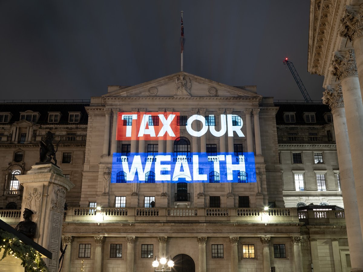 Projections onto Treasury and the Bank of England made our message pretty clear: <a href="/Jeremy_Hunt/">Sir Jeremy Hunt MP</a>, we are patriotic millionaires who want better investment in our country. For a better Britain, tax our wealth