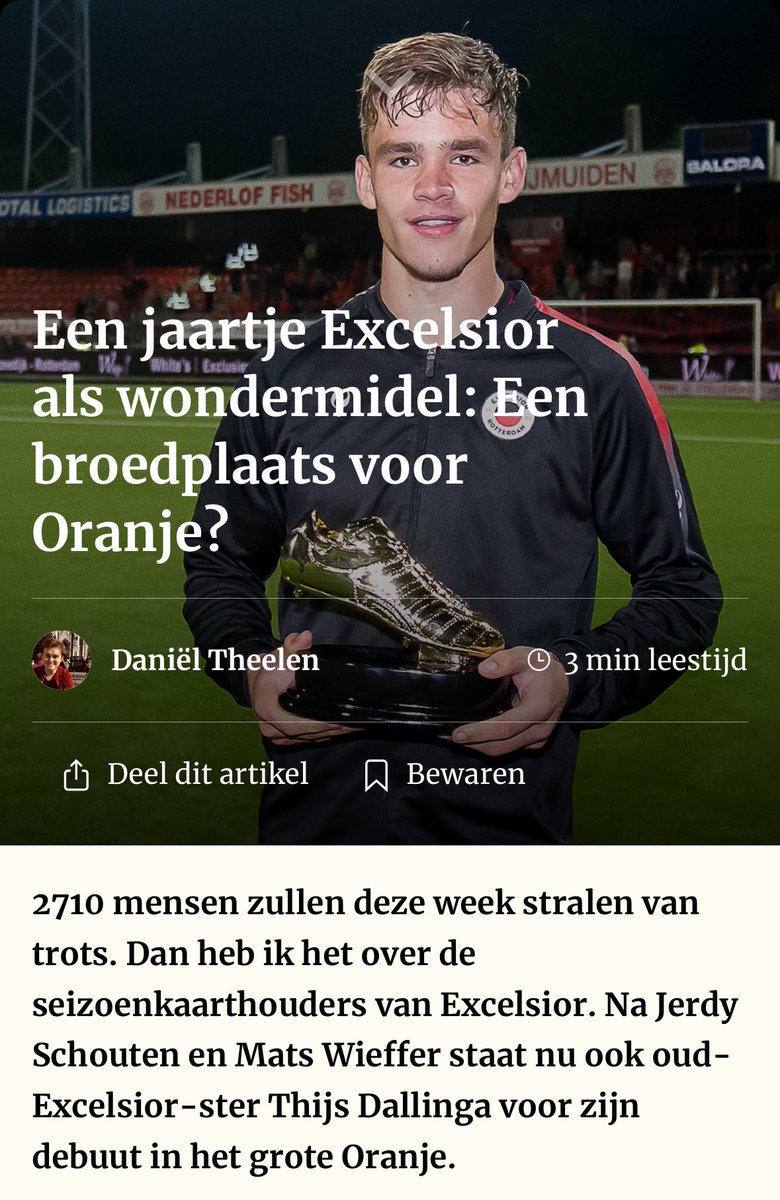 TheGeorge_app's tweet photo. We zijn er weer! Na een weekje absentie. Een nieuw artikel van @DanielTheelen 
@OnsOranje @excelsiorrdam https://t.co/QwnydbveG8