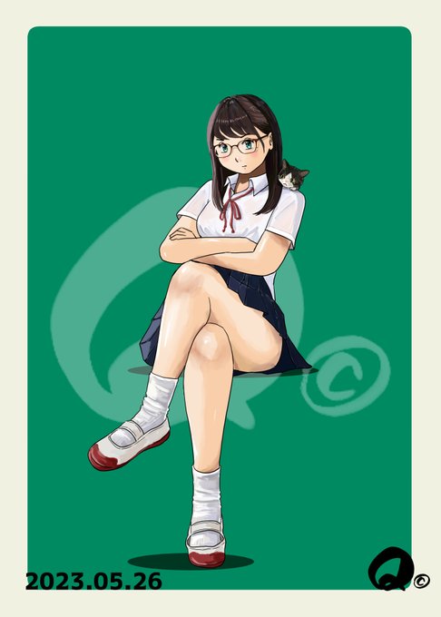 #いい太ももの日 
チラ見えがいい😋(過去絵修正した) 