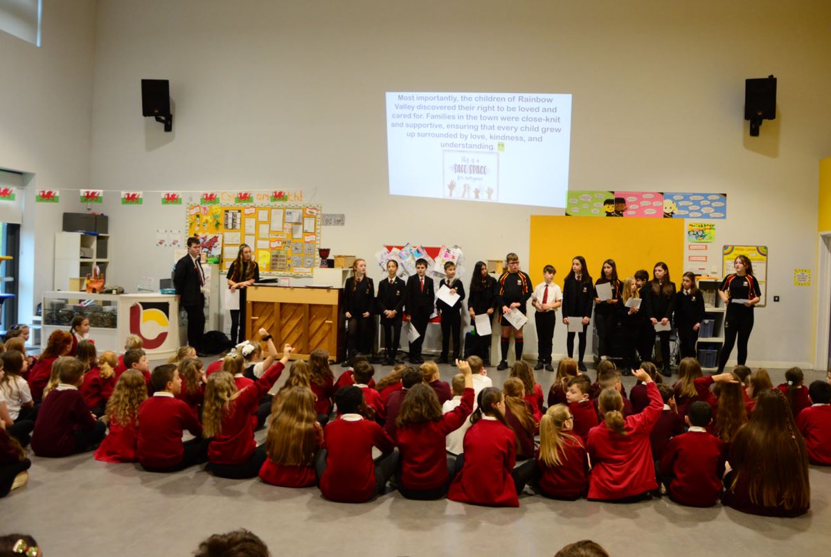 YsgolCwmBrombil's tweet photo. To celebrate World Children's Day today, pupil took part in a story telling assembly. The story was all about the importance of knowing your rights! What a brilliant job they did! @childrightsunit https://t.co/aXnCVaU4zW