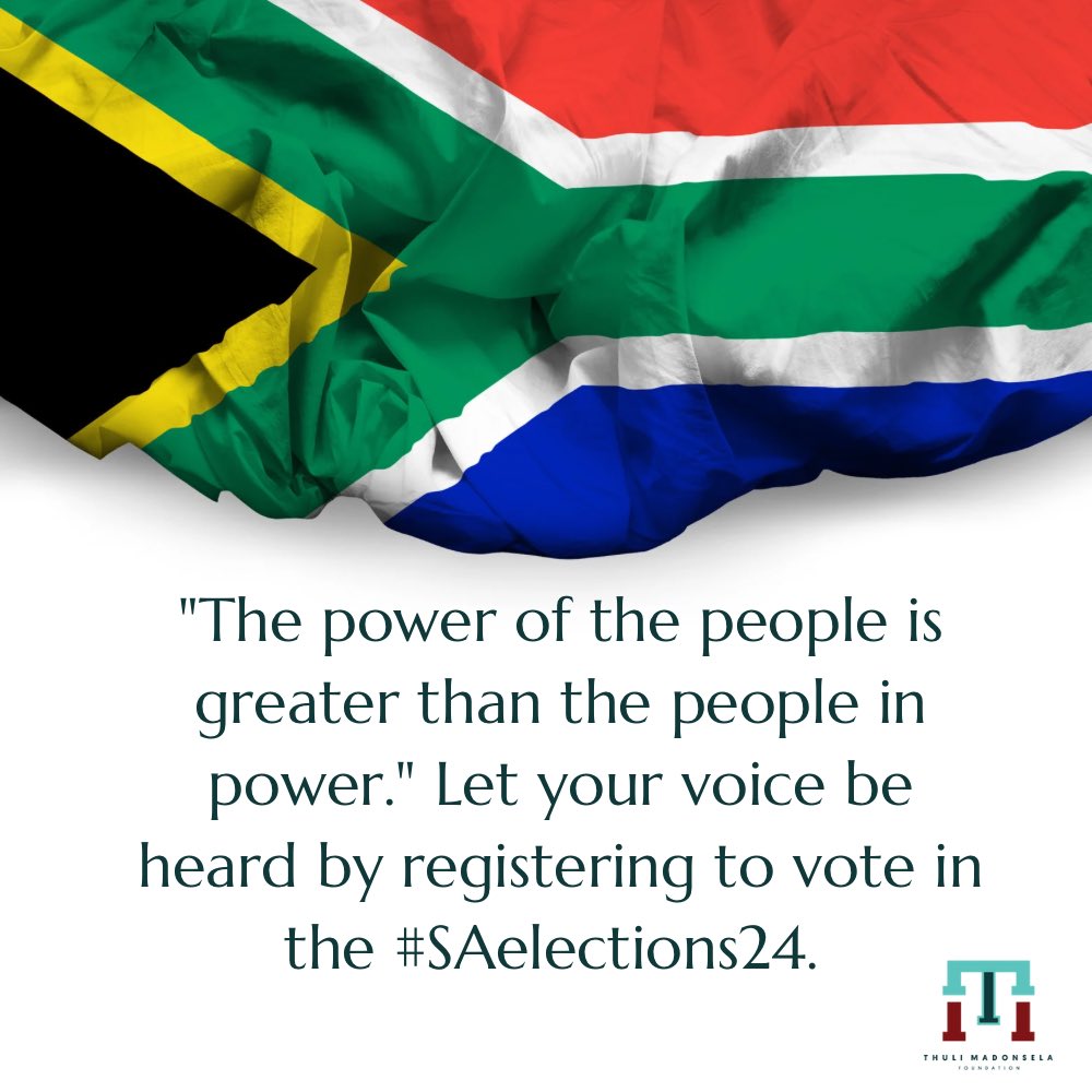 ThumaFoundation's tweet photo. Multiple political parties in a democracy give voters choices on policies and ideologies. You might be unsure now about which party aligns with your values, but don’t miss the opportunity to make a choice. Register today: https://t.co/pm85lvla5w #SAelections24 #iPledgeToVote https://t.co/4yw5aPCR63