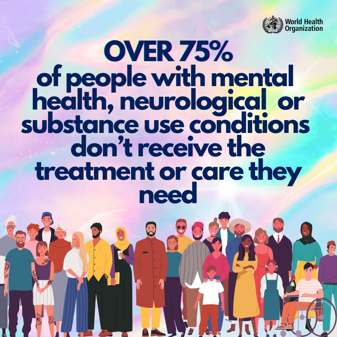 There’s no health without #MentalHealth. Yet over 75% of people with mental health, neurological or substance use conditions globally do not receive the treatment or care they need. WHO’s new evidence-based guideline supports healthcare workers across the world to provide…