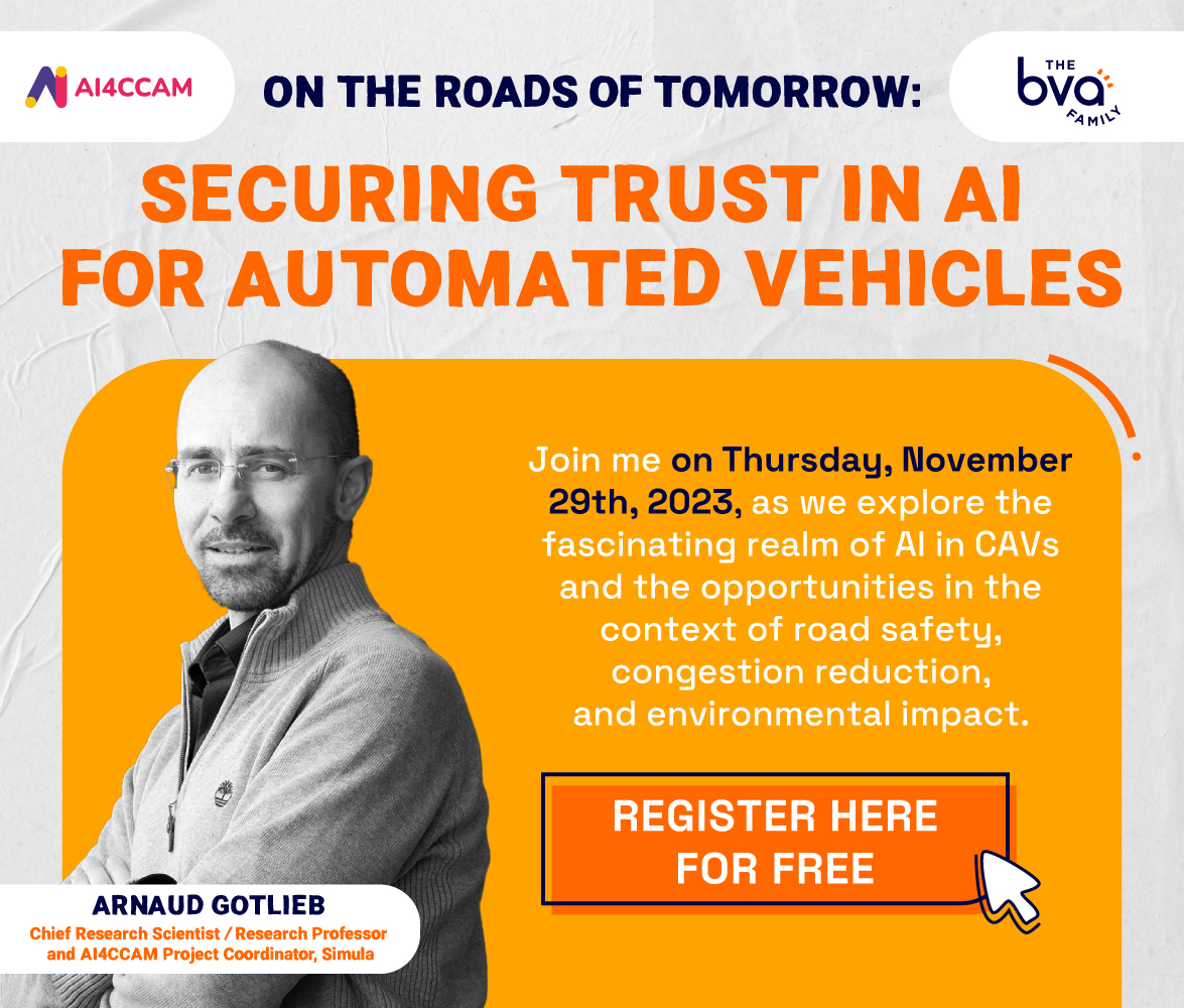 #CCAM. Did you save the date?

📅 On 29 November, “On the Roads of Tomorrow: Securing #Trust in AI for #AutomatedVehicles” will share valuable insights on building trust and conditions for adopting AI-driven solutions. 

👉lnkd.in/ewUM5bsk