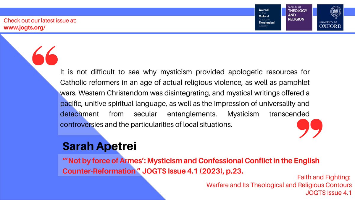 Journal of the Oxford Graduate Theological Society tweet media