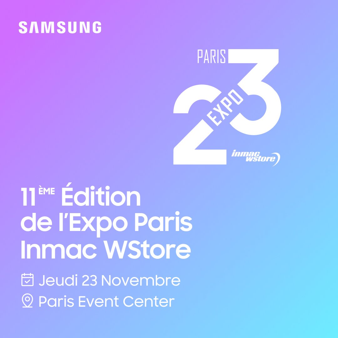 phduchene's tweet photo. Comment @SamsungProFR accompagne les entreprises dans leur croissance ? Réponse lors de ma prise de parole sur le salon #inmacwstore. Une conférence pour tout savoir sur le développement de l'écosystème #samsung mis en place pour une start-up. 
Jeudi 23 novembre, à 10h30. https://t.co/k82KJInGxV