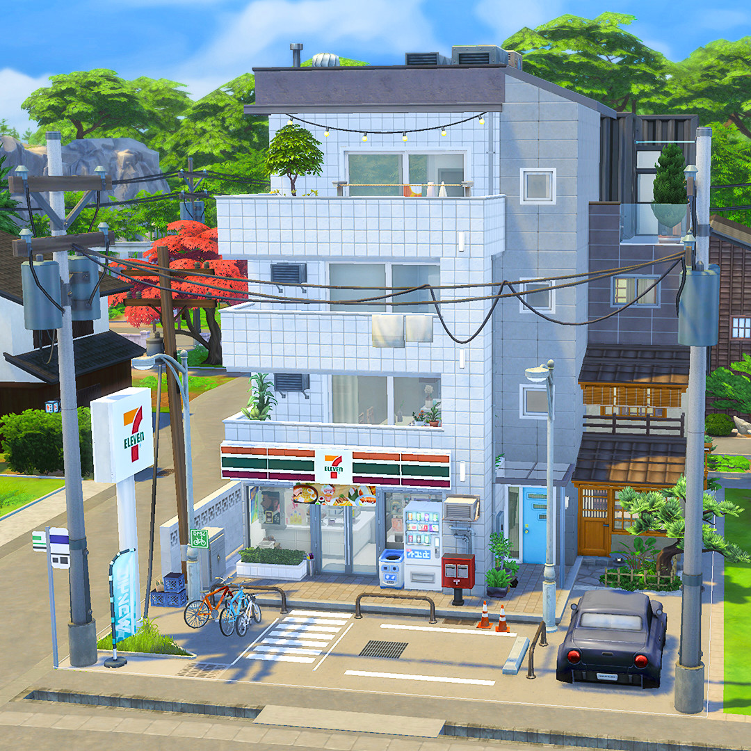 cozy_chips's tweet photo. Missing Japan plenty so I built this little Tokyo Corner featuring a konbini, apartment building, and an additional tiny machiya with a modern build above. Reminds me of my stay in Shinjuku, a perfect introduction to the beautiful urban side of Japan 🏙️🫶#Sims4  #ShowUsYourBuilds https://t.co/nqblsPTwAI