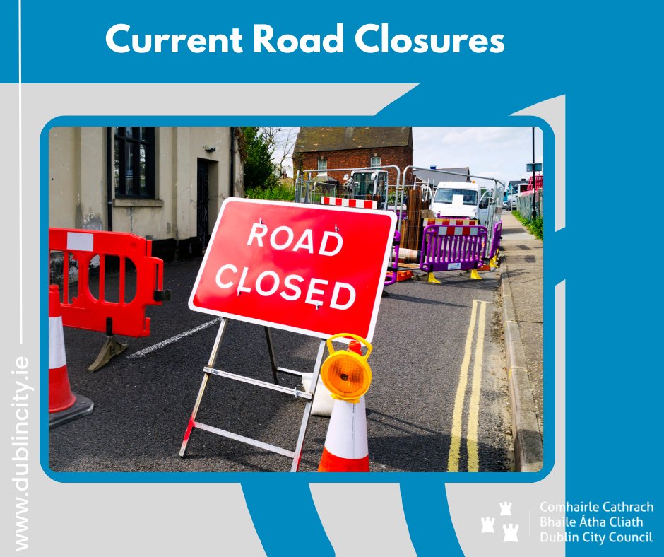 DubCityCouncil's tweet photo. Follow the link to find information on current roadworks and temporary road closures in the city. https://t.co/AZ3DpQOHv4 
#Dublin #Roadworks #Roadclosures https://t.co/8jADJNHPYo