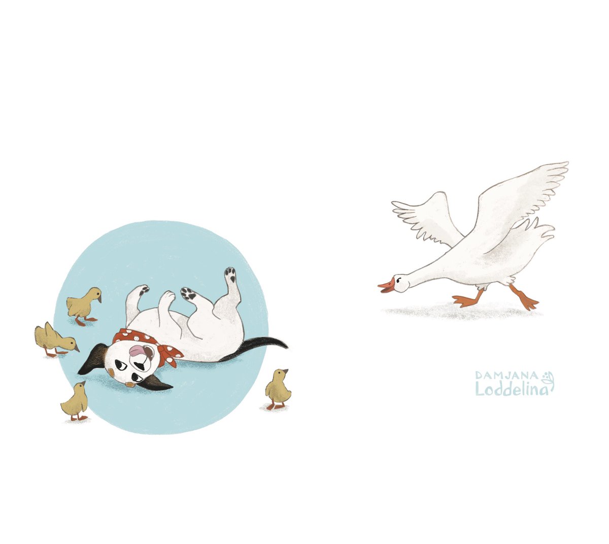 Loddelina's tweet image. Watch out! 🐣

#ChildrensBooks #illustration #loddelina