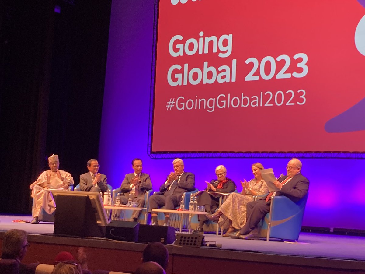 McDonaldScott_'s tweet photo. Great day yesterday at our Going Global event in Edinburgh with theme of building sustainable, scalable and equitable partnerships in tertiary education.  Goodwill and collaboration from around the world focused on the challenges.   Congratulations to @Maddalaine and the education team at @BritishCouncil for the terrific event.