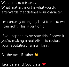 XLRSTONE's tweet photo. My final message regarding #robaato https://t.co/fBDpKrivm8