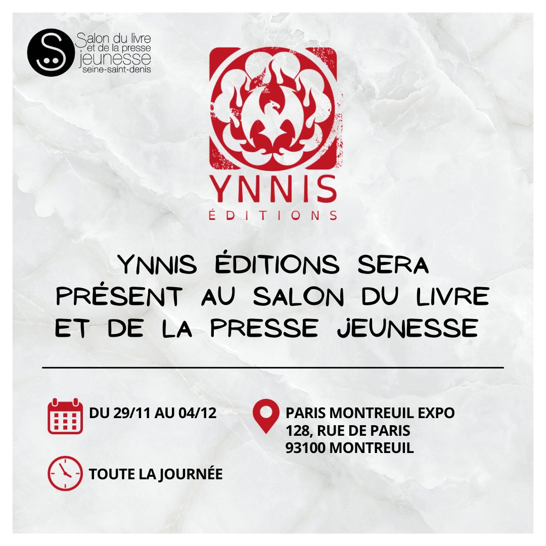 Nous sommes ravis de vous annoncer notre présence au Salon du livre et de la presse jeunesse à Montreuil en Seine-Saint-Denis (<a href="/SLPJ93/">Salon du livre et de la presse jeunesse</a>) !

📌 Rendez-vous sur le stand E37 du mercredi 29 novembre au lundi 4 décembre prochain ✨