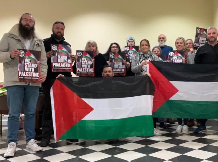 We send our soldiarity to the Palestinian people. We need to keep showing our government they have to act to sanction apartheid Israel for its crimes,  they have to listen. We stand with Palestine! 🇵🇸🇵🇸🇵🇸