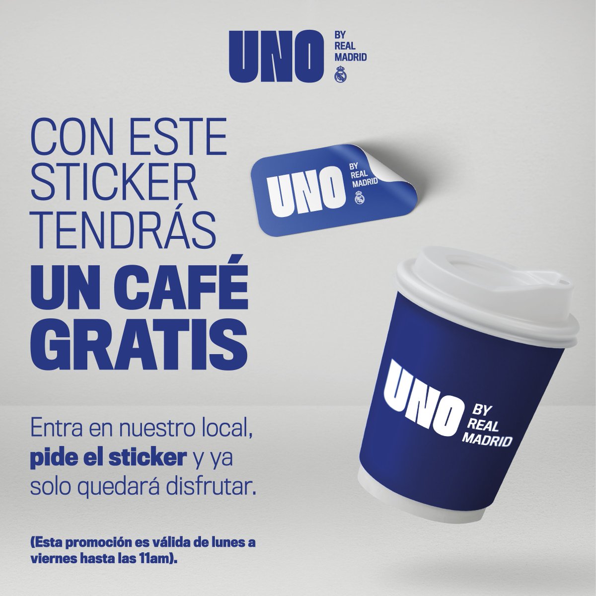 ☕️Empieza los días en UNO con un café gratis.
Ya disponibles nuestros stickers en el local para tu móvil. Ven a por ello y presume de madridismo por CDMX. #HungryForMore