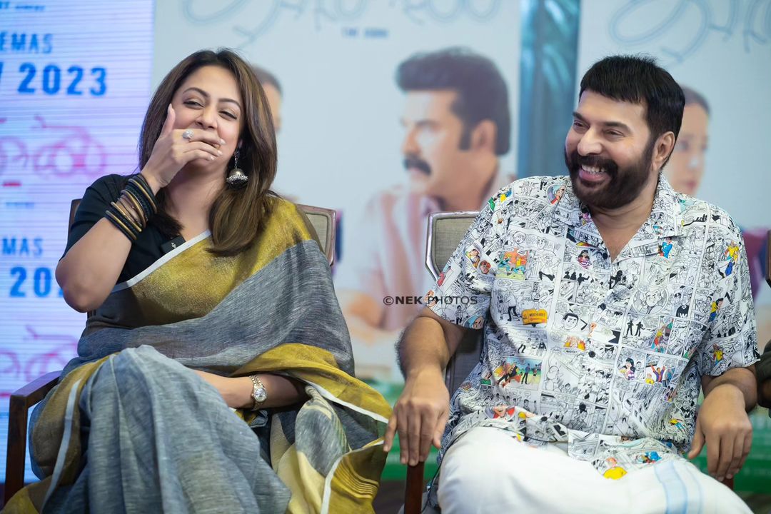 timelinelatest's tweet photo. Mammootty and Jyotika on βKaathal The Coreβ promotion duty
#kathalmovie #malayalammovies #prelaunch #prelaunchevent #mammootty #Jyothika #MammoottyKampany https://t.co/etU7mRudvp