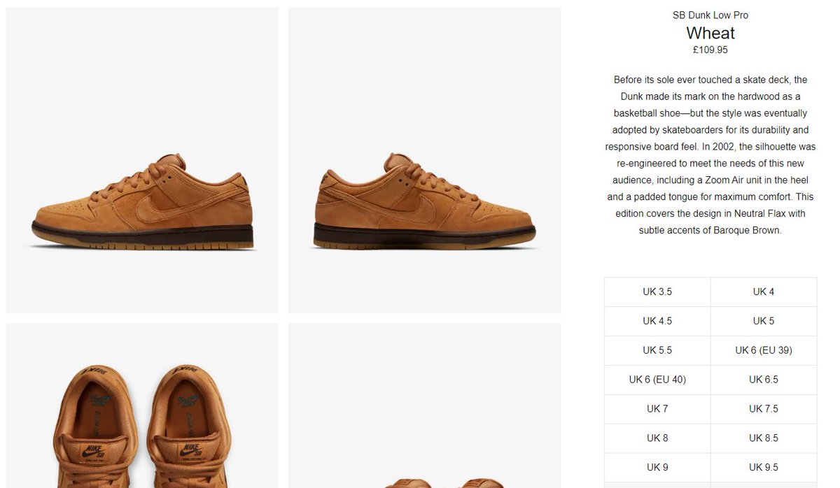 more_sneakers's tweet photo. Restocked on SNKRS EU
The Nike SB Dunk Low Pro 'Wheat'
FR:https://t.co/TrR8PN37Yt
UK:https://t.co/UCDuM9qw8n
DE:https://t.co/hONYFUZyvk
NL:https://t.co/lc5fe8Kktv
ES:https://t.co/Oh2eAhVAIw
IT:https://t.co/3ihsjYOIeS
BE:https://t.co/4IuXGtkXfq
DK:https://t.co/X3382rwXfw https://t.co/i5Pwaau454