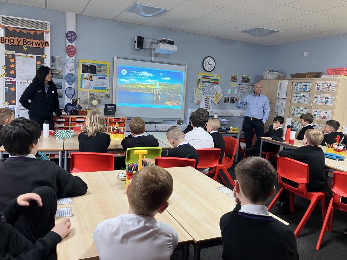 DwrCymru's tweet photo. Thank you to @Godrer_Berwyn for the opportunity to work with year 5 and 6 pupils with their Llyn Celyn STEM project. We can’t wait to see the dam models in action! https://t.co/3GFwGDBfaU