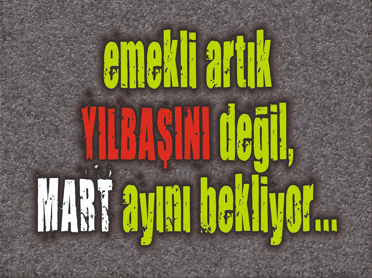 Emekli Mart'ı bekliyor 
#EmekliMaas33BinOlmalıdır
#EmekliyiABOylaGeberttiniz