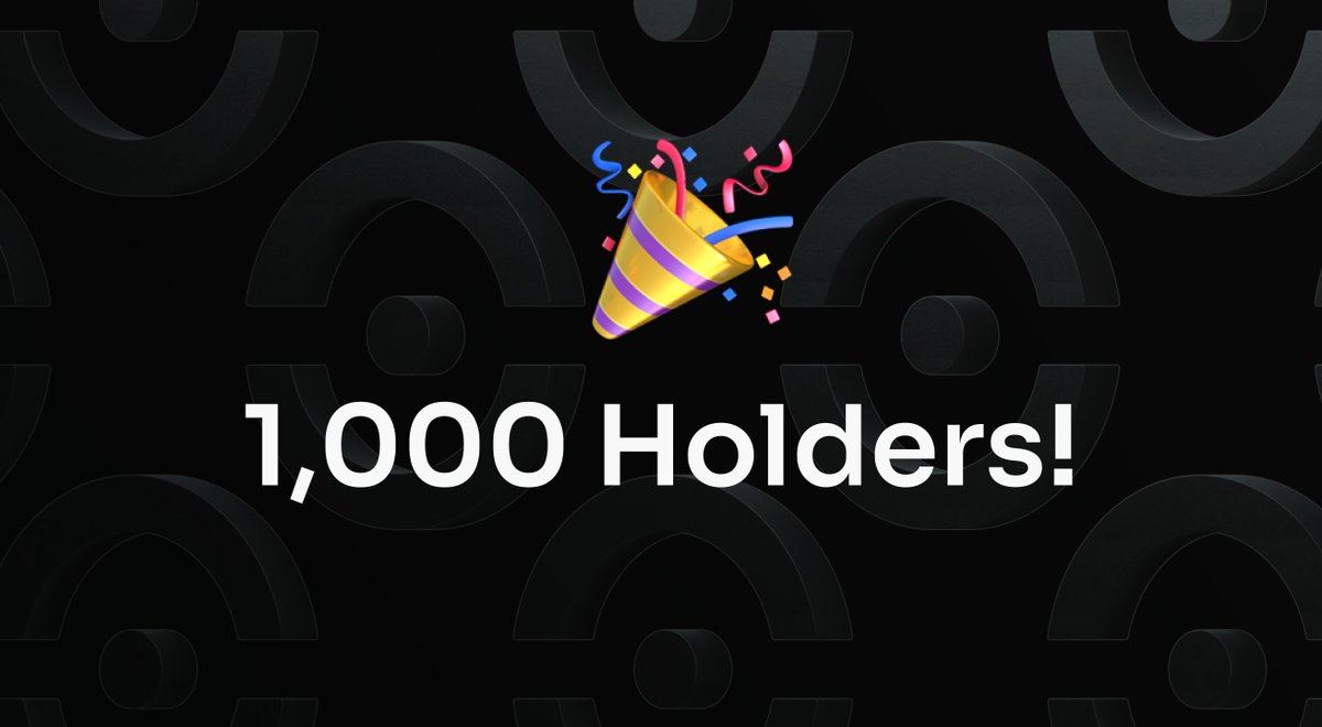 1,000 Holders - what a nice way to start the day 🤩

Big milestone for us and the <a href="/Aleph__Zero/">Aleph Zero</a> community!

To celebrate, we are giving away 10 free domains to everyone who likes &amp; retweets this post and follows <a href="/AZERO_ID/">AZERO.ID</a> 🚀

And now back to work until we can add the next "0" 👀