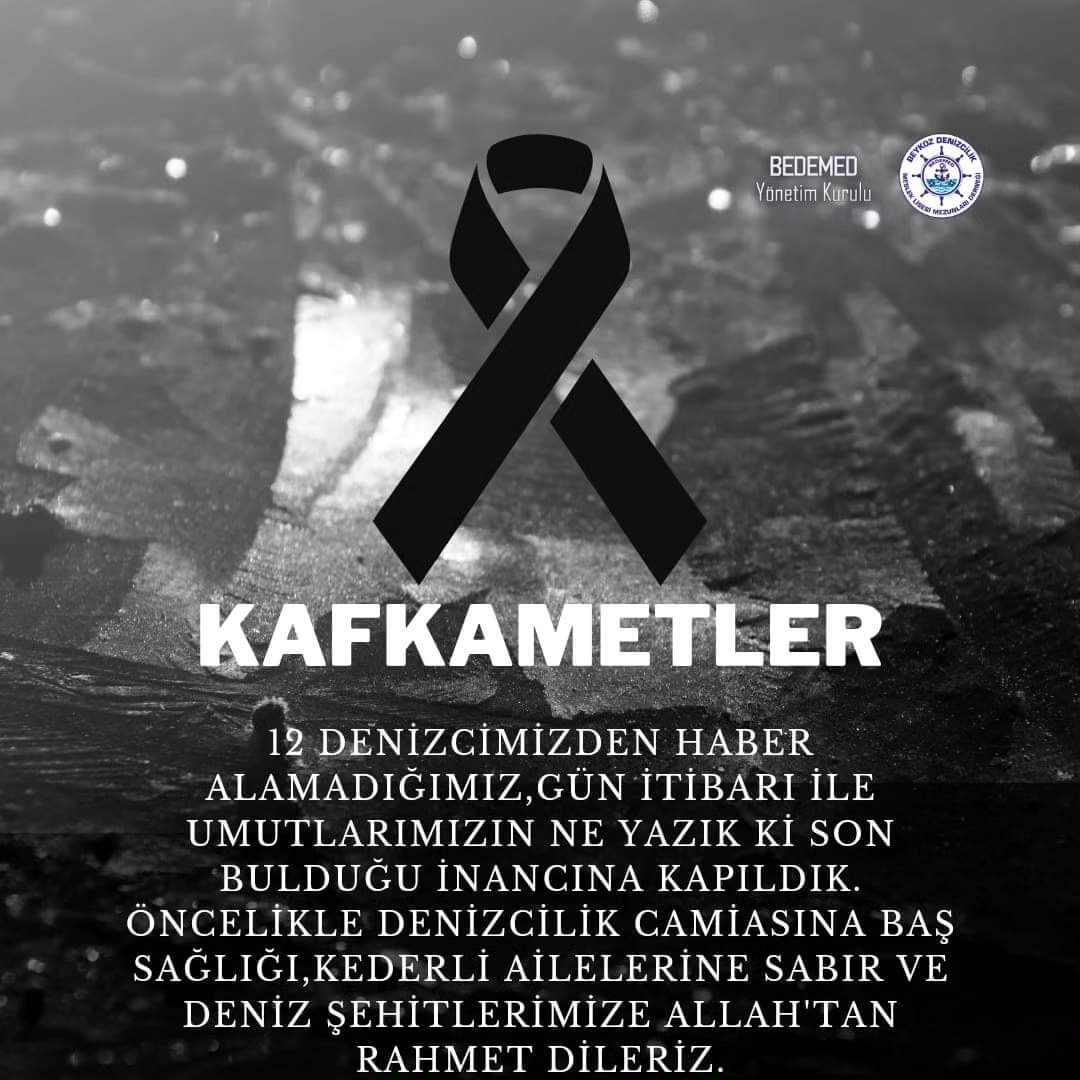 Deniz şehitlerimize Rabbim'den sonsuz rahmet kederli ailelerine başsağlığı diliyorum.. #Kafkametler