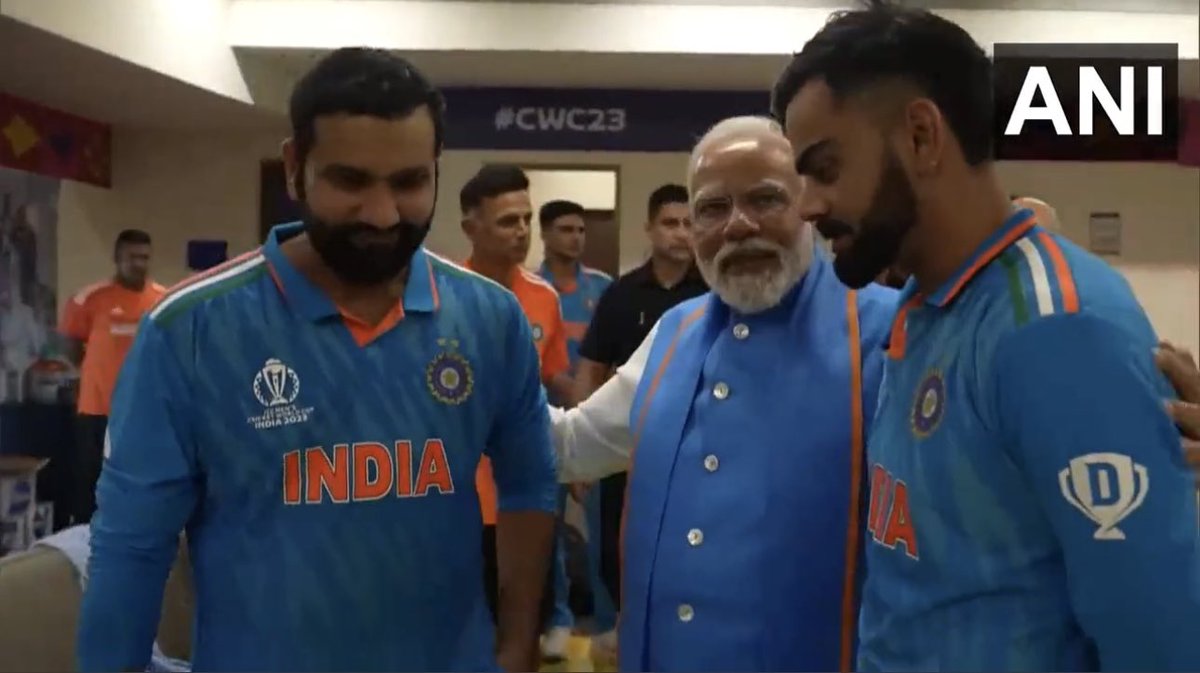 Madhav Sharma (@hashtagcricket) on Twitter photo When France lost the FIFA World Cup final against Argentina, their president <a href="/EmmanuelMacron/">Emmanuel Macron</a> went to their dressing room and consoled them. His gesture was praised by one and all in France.
But, when PM <a href="/narendramodi/">Narendra Modi</a> did the same after India lost the Cricket World Cup final, When France lost the FIFA World Cup final against Argentina, their president <a href="/EmmanuelMacron/">Emmanuel Macron</a> went to their dressing room and consoled them. His gesture was praised by one and all in France.
But, when PM <a href="/narendramodi/">Narendra Modi</a> did the same after India lost the Cricket World Cup final,