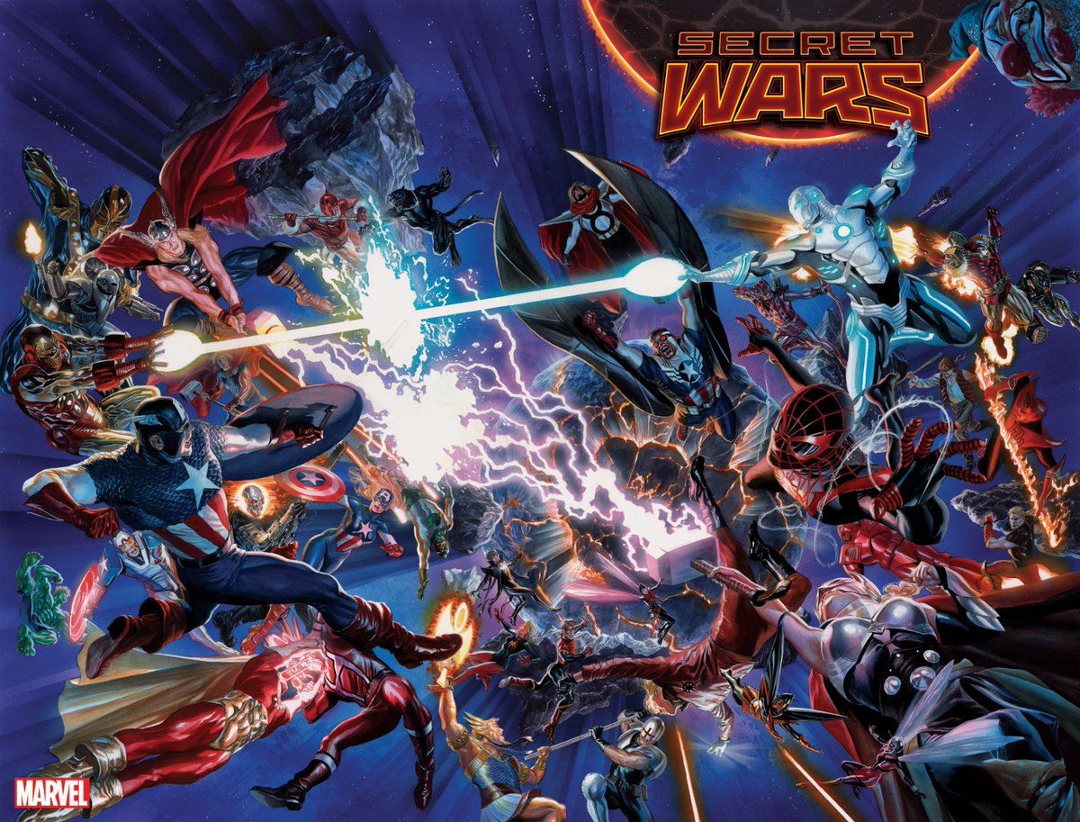 Kawamatsu95's tweet photo. Je place BEAUCOUP d'espoir dans le film Avengers : Secret Wars qui sort en 2027. 

Pour rappel dans les comics, Secret Wars tourne autour d'une entité cosmique puissante appelée le Beyonder, qui transporte un groupe de super-héros et de super-vilains sur une planète appelée Battleworld. Le Beyonder les force à s'affronter pour déterminer qui est le plus puissant. Battleworld est constitué de morceaux de différentes réalités de l'univers Marvel, créant un monde étrange et dangereux.

Les héros et les vilains se battent pour la survie, et des alliances improbables se forment. Pendant ce temps, le mystère entourant le Beyonder et ses véritables intentions se développe. Le personnage central de l'histoire est le Docteur Fatalis, un super-vilain, qui finit par voler les pouvoirs du Beyonder dans le but de devenir une entité toute-puissante.

Vous pensez qu'il a le pouvoir de détrôner Infinity War et Endgame ?