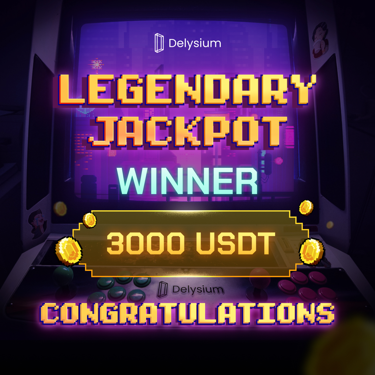 The_Delysium's tweet photo. Cha-ching!

We've found our $3000 Legendary Jackpot Winner!

Big congrats to wallet address: 0x901********1A2A8.

Next step: please open a ticket on Discord for further instructions.

Stay tuned - more thrilling prizes are on the way! https://t.co/Ava9lIwjfe