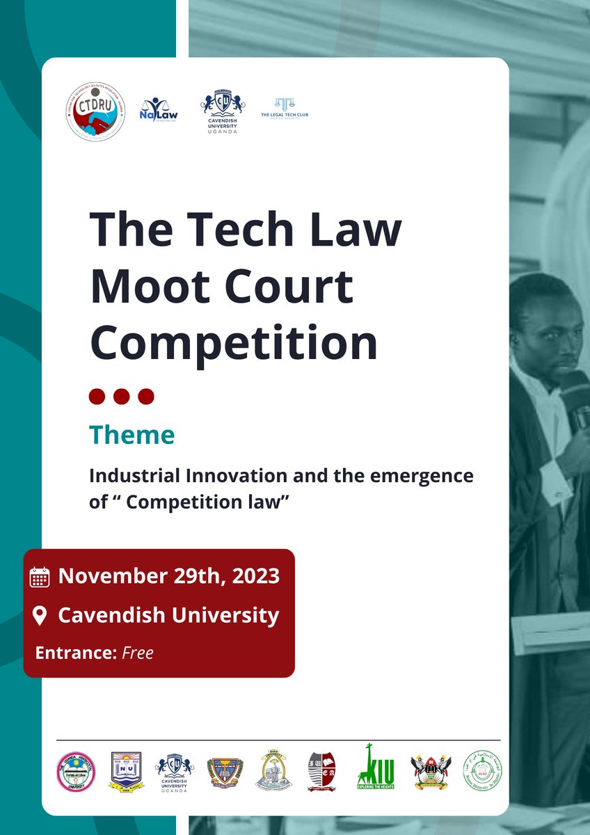 TechLawMoot's tweet photo. In case you missed it: 🗓️✨The date for the 2nd Inter-University Tech Law Moot Court Competition is locked in for November 29, 2023. Get ready to advocate, debate, and conquer! History will unfold in the courtroom-mark your calendars. Let the countdown begin!⚖️🔥
#TechLawMoot2023 https://t.co/Sx8tXZRqo9