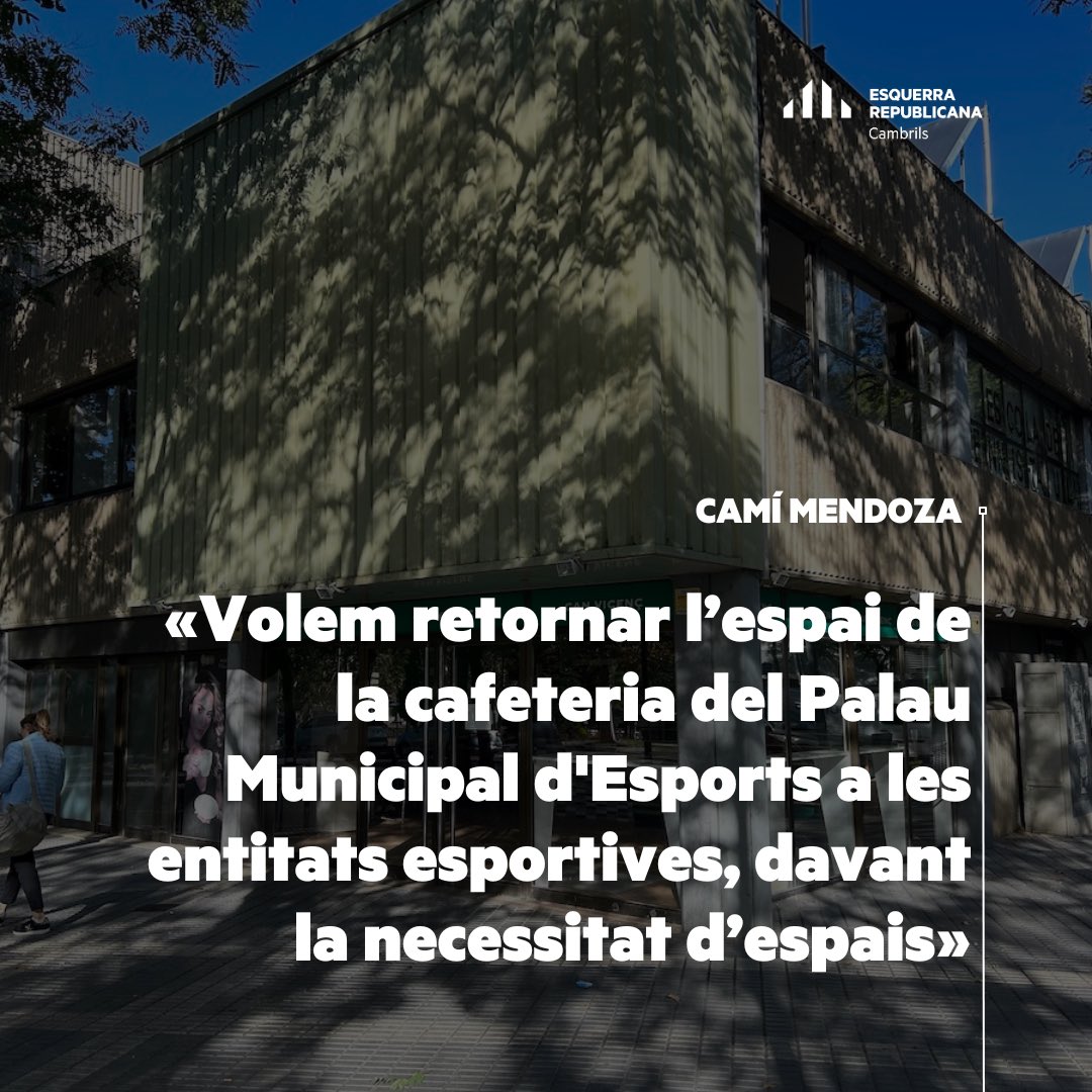 🗣️ Camí Mendoza: "Davant la necessitat que tenen les entitats, estem estudiant si cal renunciar a la cafeteria i fer aquest canvi per donar resposta a les entitats".