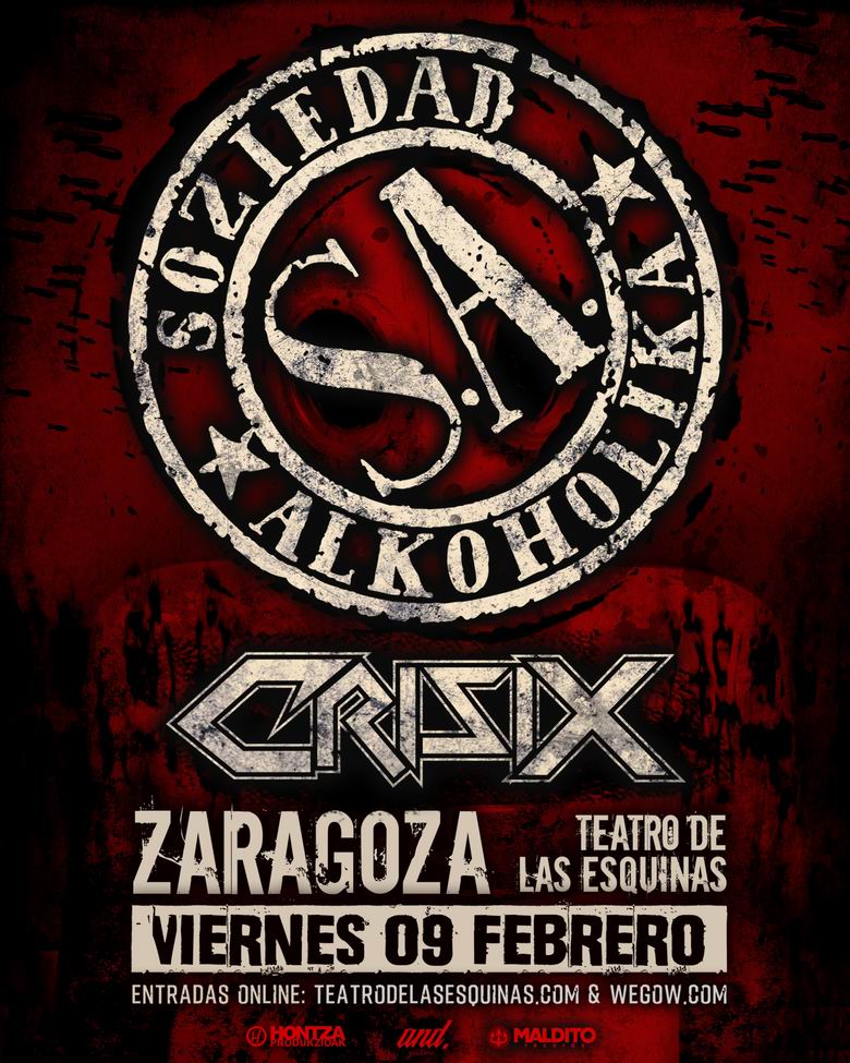 #SoziedadAlkoholika y #Crisix actuarán en febrero en Zaragoza - rockcircus.net/soziedad-alkoh…