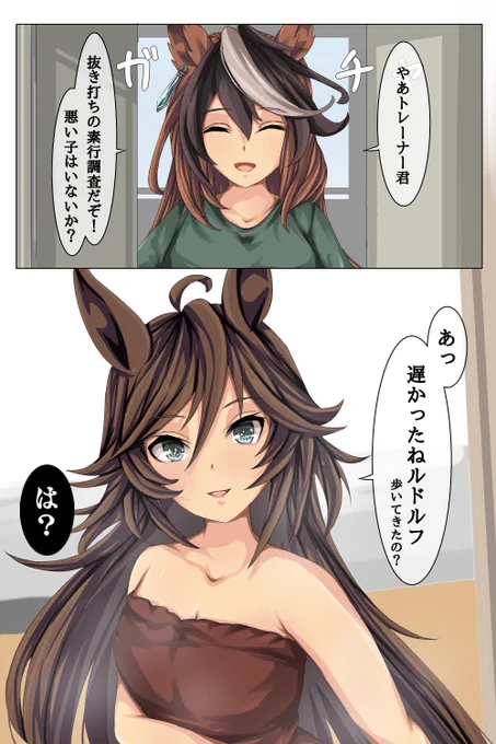 遅かったね。
#ウマ娘
#シンボリルドルフ
#ミスターシービー 