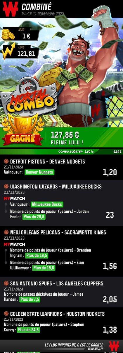BACKSWINGPRONOS's tweet image. VOILA LA PEPITAS 👍👍🔥🔥
Merci @BdlDom pour l&apos;inspiration 🥰

Cette nuit avec 5 matchs on va retenter ??? Vous etes chauds ???

#NBABDAY #NBA2K24 #NBA #Jordanpoole #TeamParieur