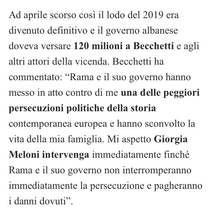 Frances99687883's tweet photo. Ma che problema c’è?! La nostra Premier paga 80 € di conto ai ristoratori albanesi truffati dagli italiani; vuoi che non risarcisca 135 mln ad un italiano danneggiato dal suo amico Edi? #Albania #Becchetti #Meloni #Rama #accordomigranti https://t.co/9Z5x4lFZtL