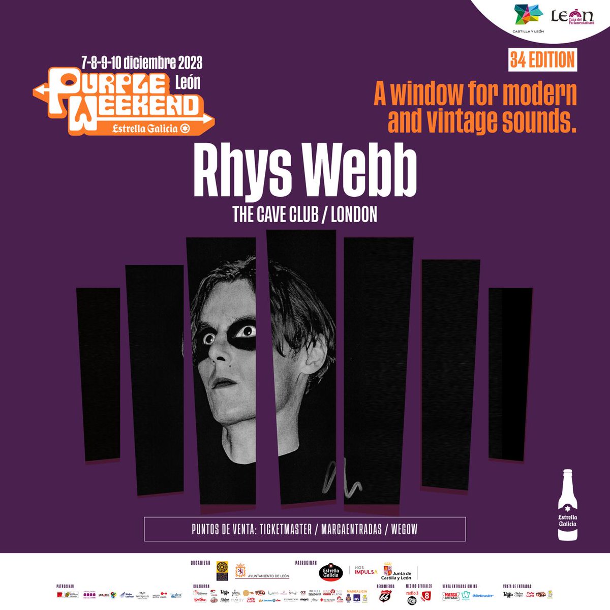 Elpurpleweekend's tweet photo. Continuamos presentando a los DJs al mando de las #AllDayers y #AllNighters del #PurpleWeekend 📀

🟣 Miembro de la banda @horrorsofficial, Rhys Webb dirige el infame The Cave Club donde pincha raros y oscuros discos de pysch, freakbeat y garage

🧵

#PurpleWeekend2023 #PW23 https://t.co/brO7dNNXhq