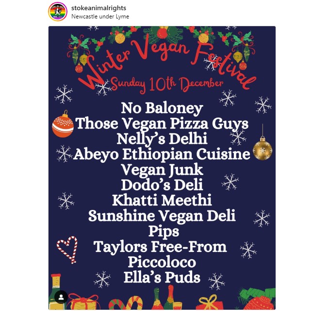 All of these amazing traders will be at @nulmarkets Winter Vegan Festival on Sunday 10th December serving up the best vegan food and drinks. 

We can’t wait! Don’t miss it! 🌱💚 

#veganfestival #veganforanimals #veganfood #winterfestival #christmasmarkets