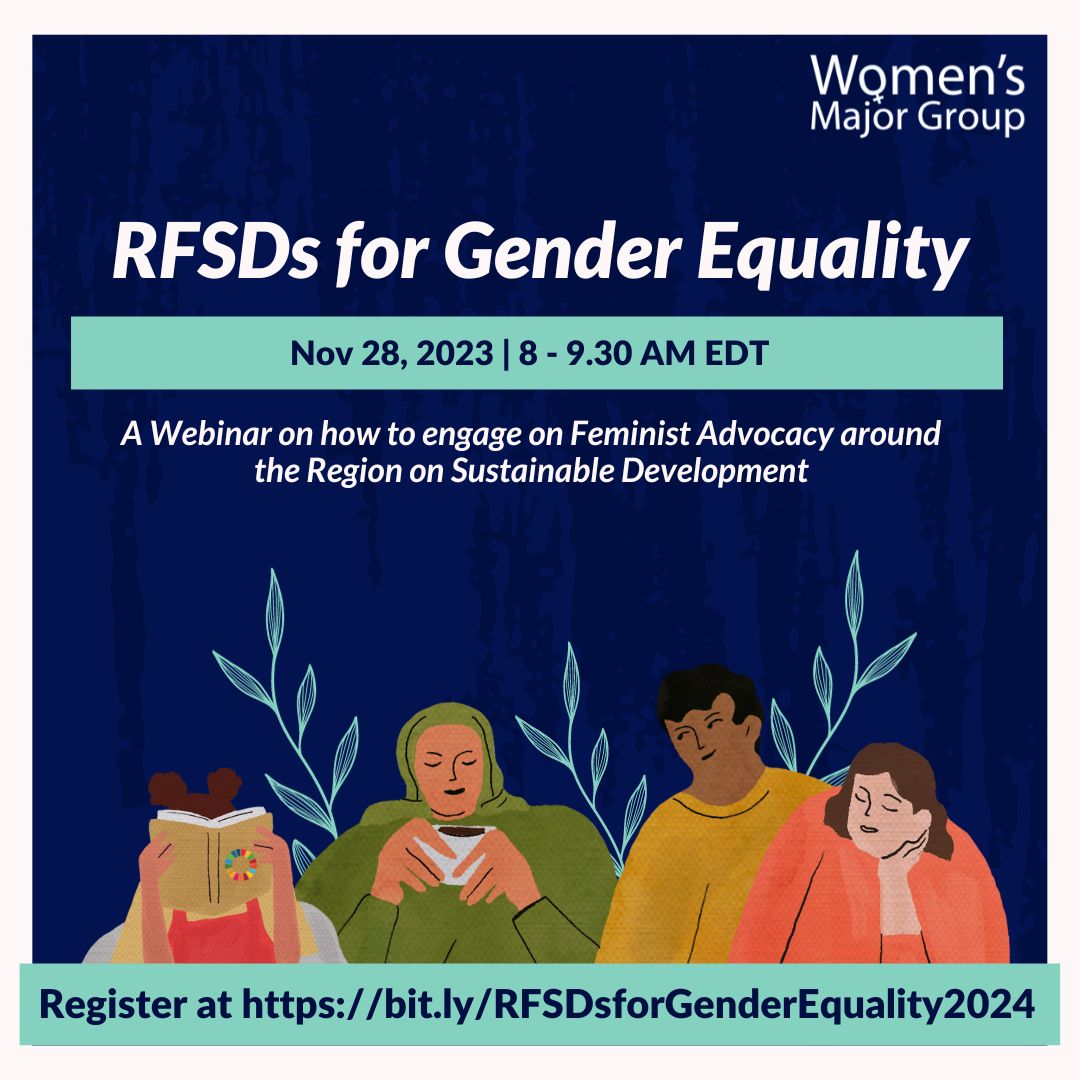 Women_Rio20's tweet photo. 🗺️ Regional sustainable development processes already started preparations for 2024 #RFSDs. Join WMG for a webinar on the importance of #RFSDs for #GenderEquality & bringing voices from the ground to regional spaces! Register: https://t.co/iftT29YFpU
#FeministsWantSystemChange https://t.co/Qnmq0LF1GI