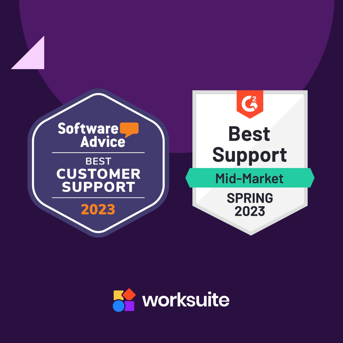 worksuite_com's tweet image. Thanks to the #Worksuite3F support teams for always treating our customers as part of the family! ❤️ It&apos;s an immense honor to receive these badges from @SoftwareAdvice &amp;amp; @G2dotcom 🏆🏆🏆

#FutureOfWork #Worksuite #ByeByeSpreadsheets #WorkforceManagement #TalentManagement