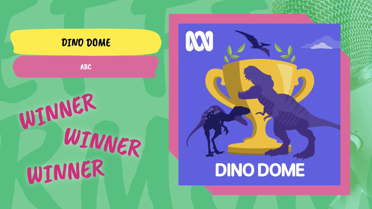 Congratulations to ABC Kids listen who has won the best podcast in the #AusPodAwards Kids category for ‘Dino Dome’
