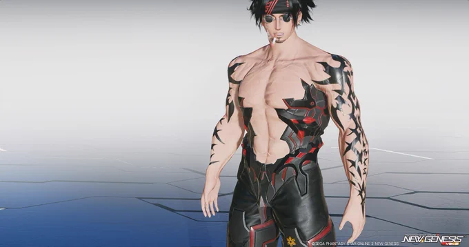 明日には修正されそうだからボディペイントバグを堪能しとこう #PSO2NGS