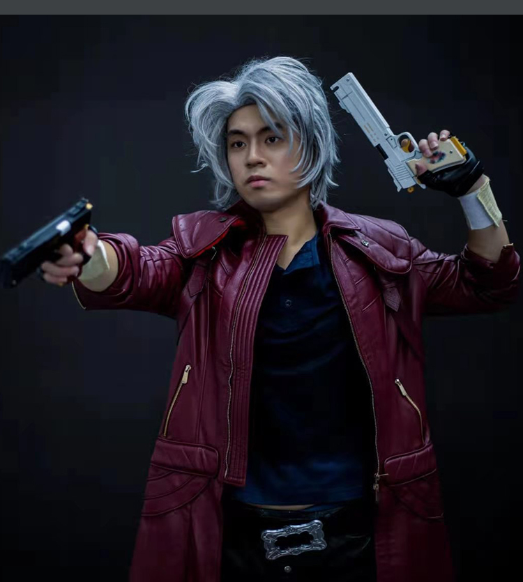 Devil May Cry V DMC5 Dante Aged Outfit Leather Cosplay Costume