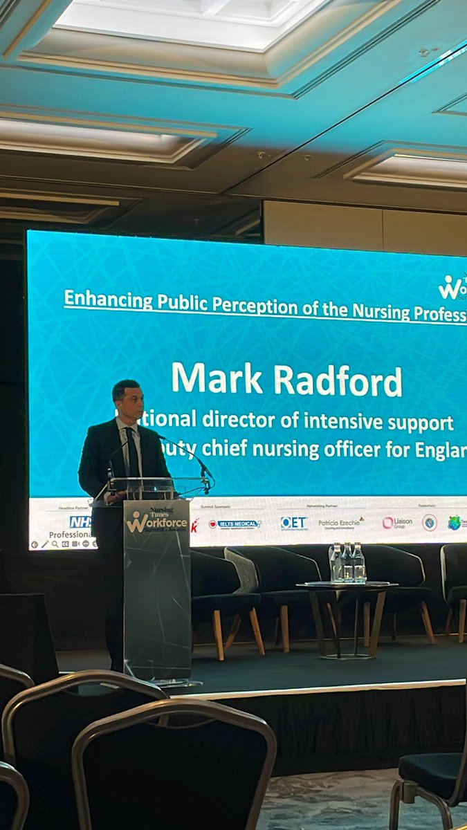 Mark Radford kicking off the NT workforce summit talking through how positive public perception of nursing is an essential recruitment tool @YSTeachingNHS @emmageorge0411 @TaraFilby @Sarahfreer30