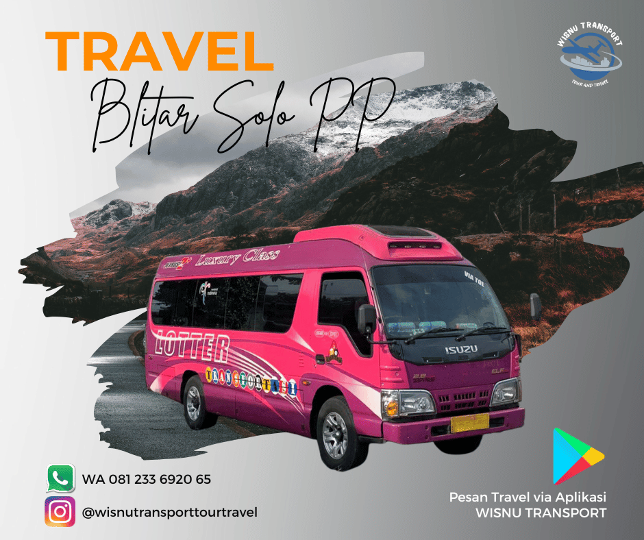 WisnuTransport's tweet photo. Travel Blitar Solo PP Tarif mulai 170rb/orang 1x jalan Book via aplikasi Wisnu Transport yang bisa diunduh di Play Store WA CS: 081 233 6920 65 #travel #agentravel #agenttravel #travelagent #travelmalang #agenttour #agentour #tourandtravelmalang https://t.co/7RE0GLDu7b https://t.co/foxqP4b2WA