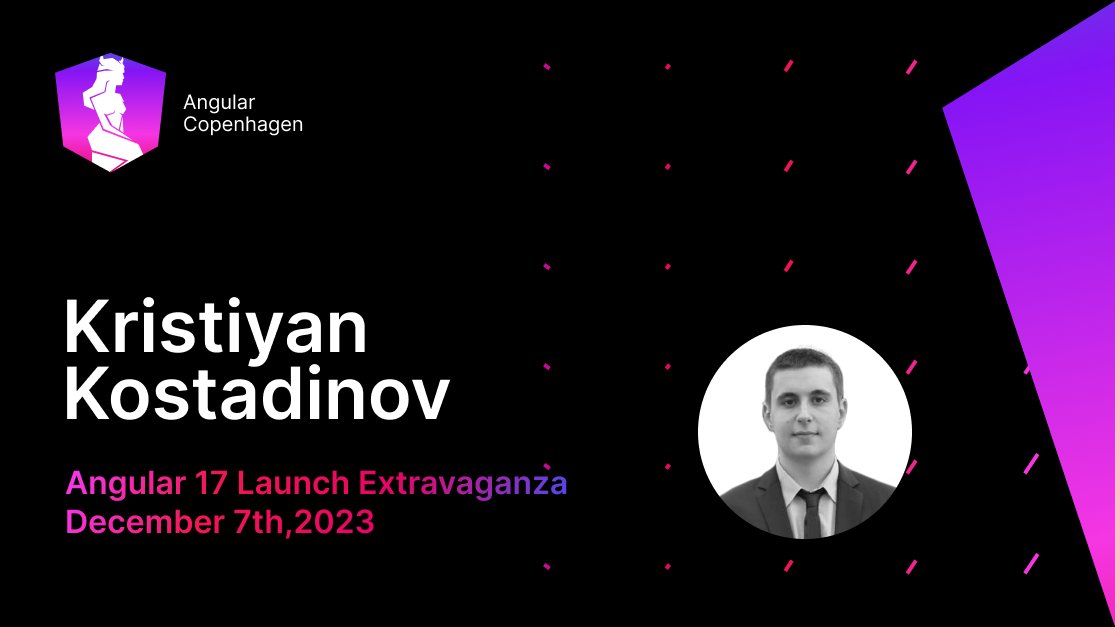 🎉 You're Invited: Angular 17 Release Celebration!

🌟 When: December 7
📍 Where: Matrikel 1
🎟 Tickets: ti.to/ngcopenhagen/a…

Join us for an unforgettable evening with Google's <a href="/_crisbeto/">Kristiyan Kostadinov</a>. Dive into <a href="/Angular/">Angular</a> 17's newest features!

🚨 Limited seats! 

#ngCopenhagen