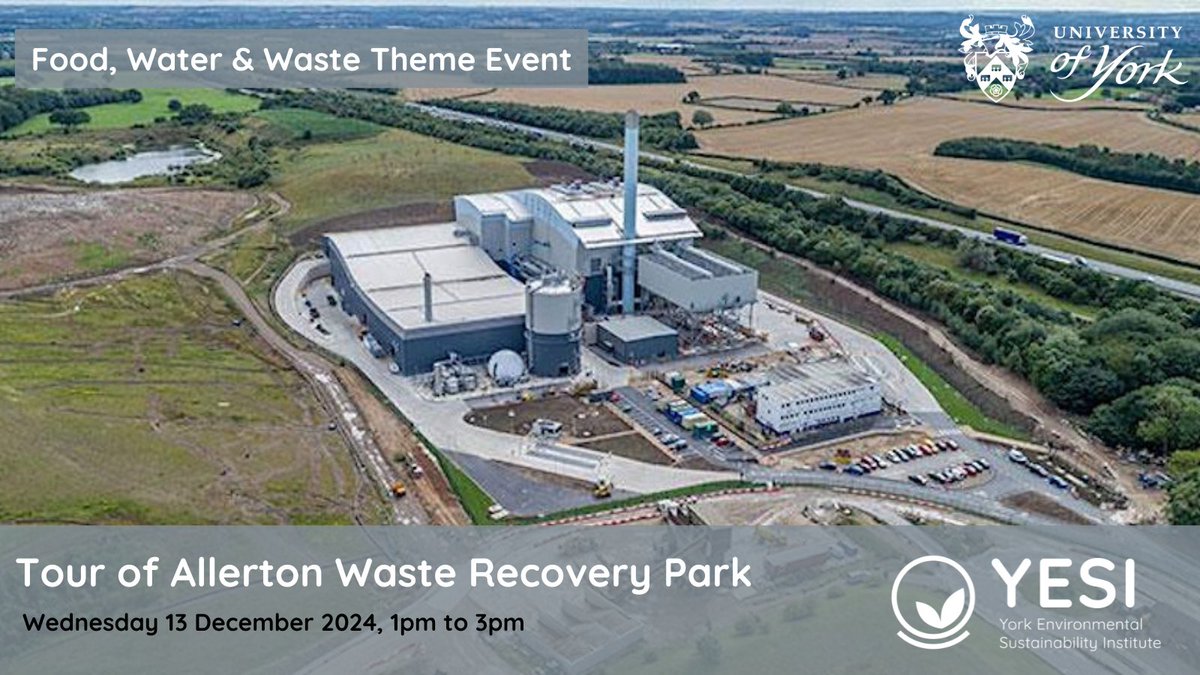 📢We still have a few places left on our FREE trip to Allerton Waste Recovery Park. If you're a researcher @UniOfYork + would like to attend please sign up ASAP. Transport + lunch provided. 1 Dec➡️ow.ly/gbmo50Q8ILt @BiologyatYork @UoYArchaeology @LizRylott @insanity_one