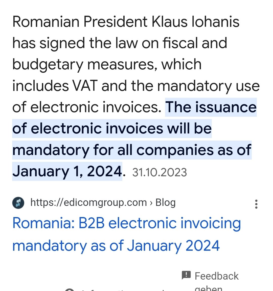 Logo yazilim icin önemli gelisme.
Hem Romaya hemde hindistanda e fatura zorunlulugu basliyor.(Hindistan icin kapsam genislemesi bekleniyor).